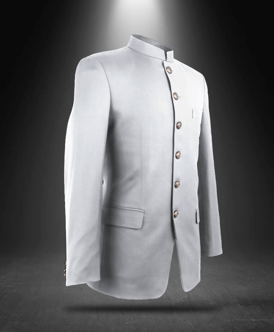 Copy of NEHRU JODHPURI VELVET BANDHGALA - White 10