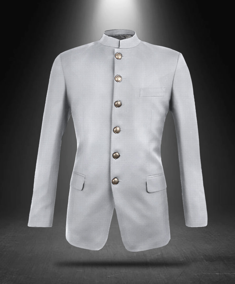 Copy of NEHRU JODHPURI VELVET BANDHGALA - White 10