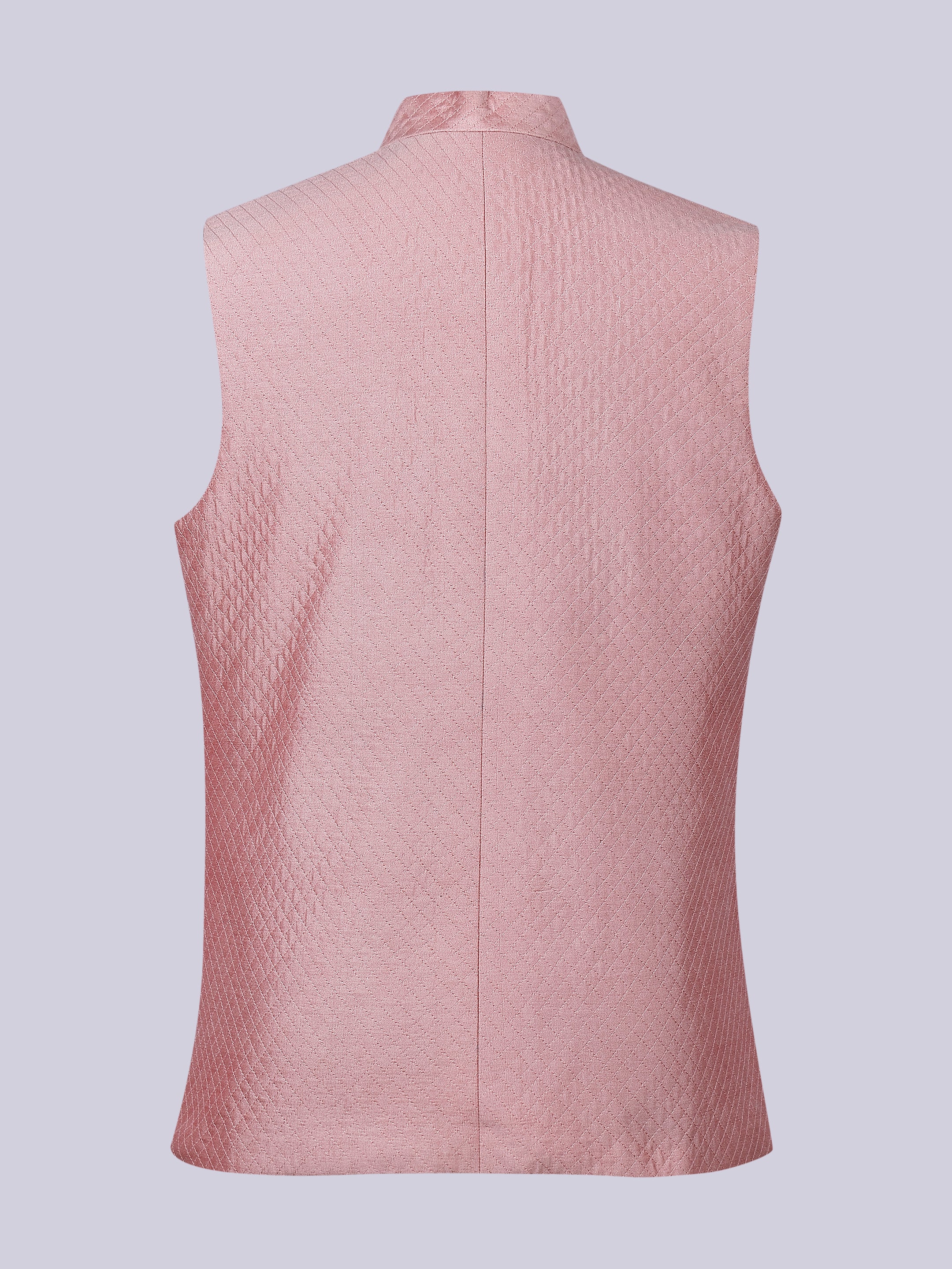 Pink silk Nehru Jacket