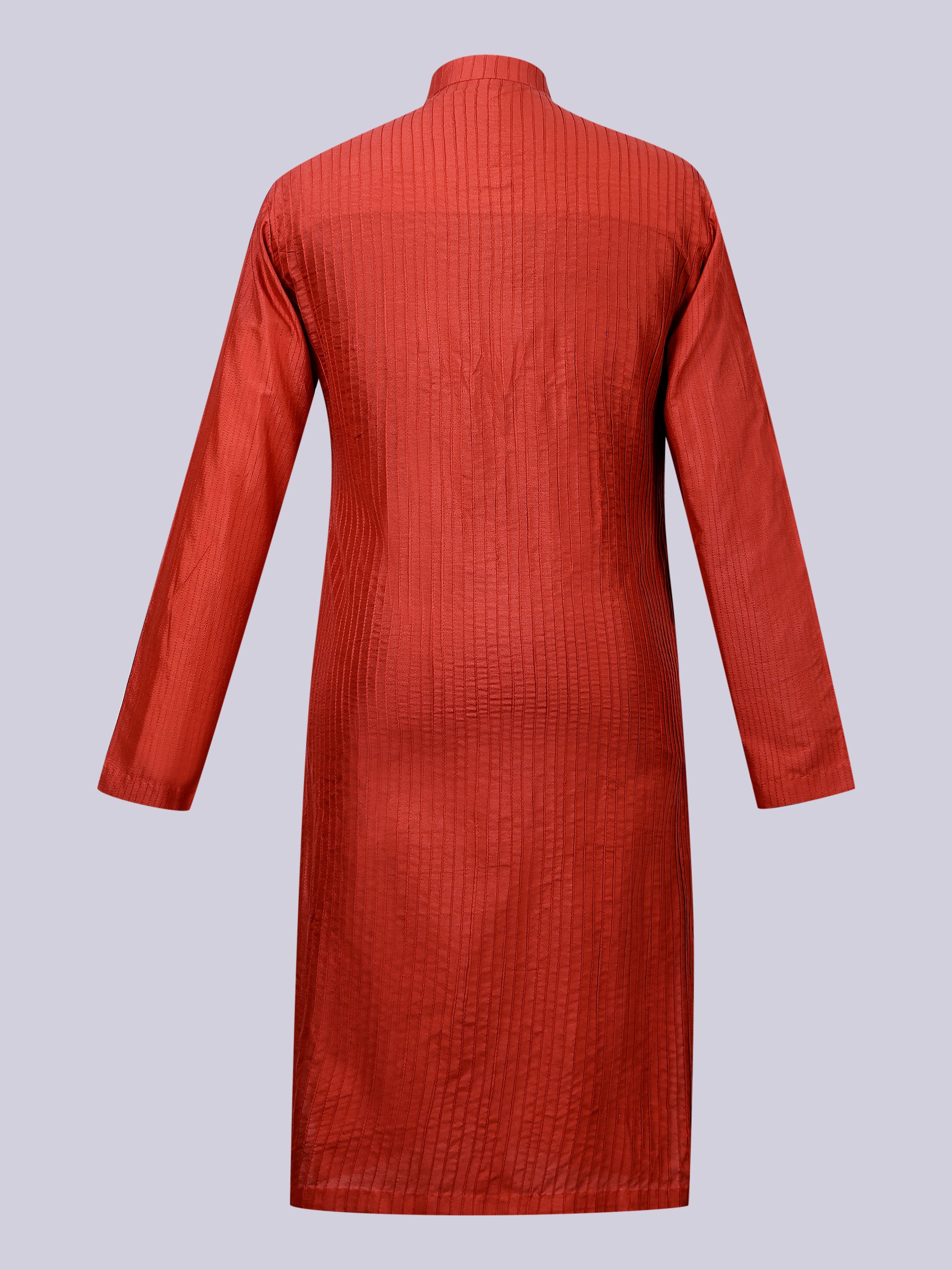 Rust Wave Pintuck Kurta