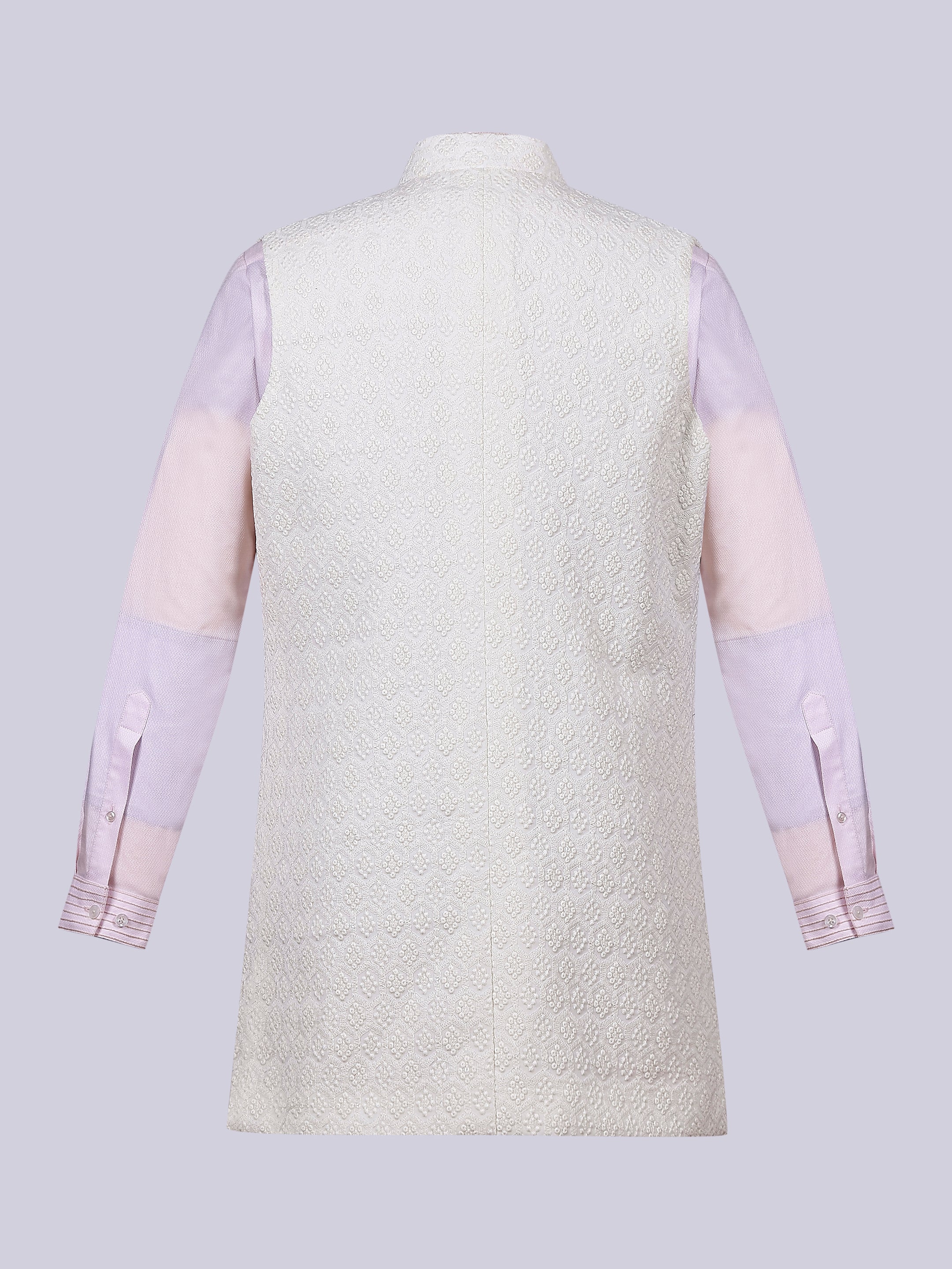 Copy of Men Off-White Side Drape Kurta __H3A0837