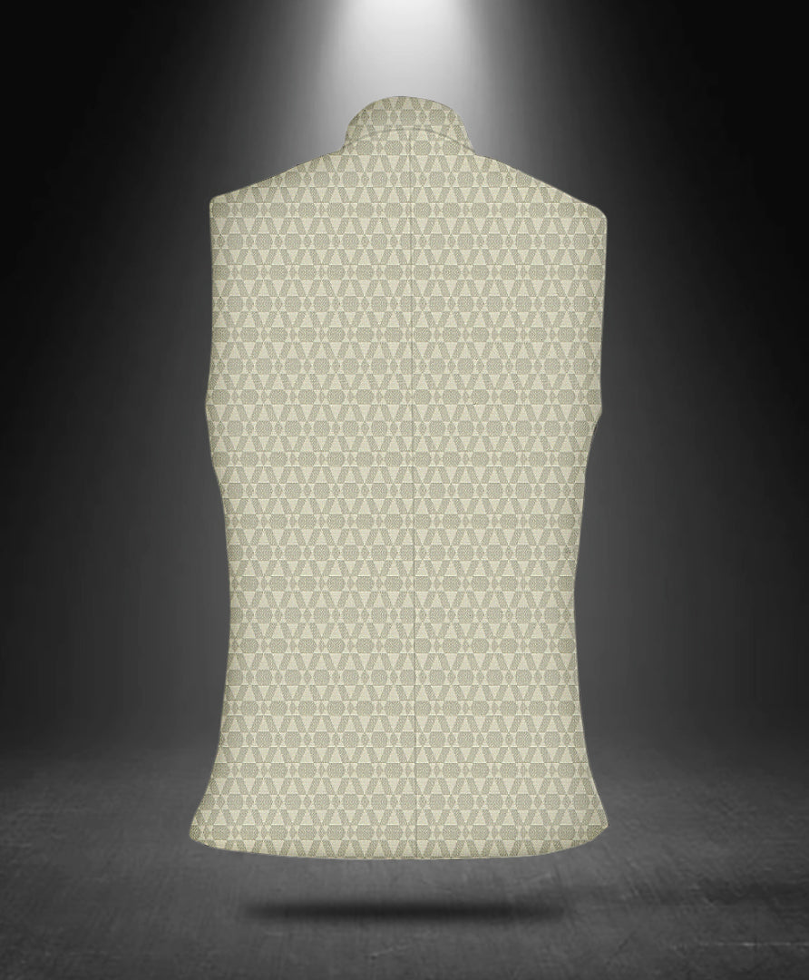 Copy of Geo Embroidered Cotton Nehru Jacket 1