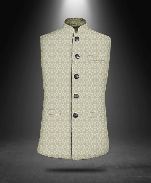 Copy of Geo Embroidered Cotton Nehru Jacket 1