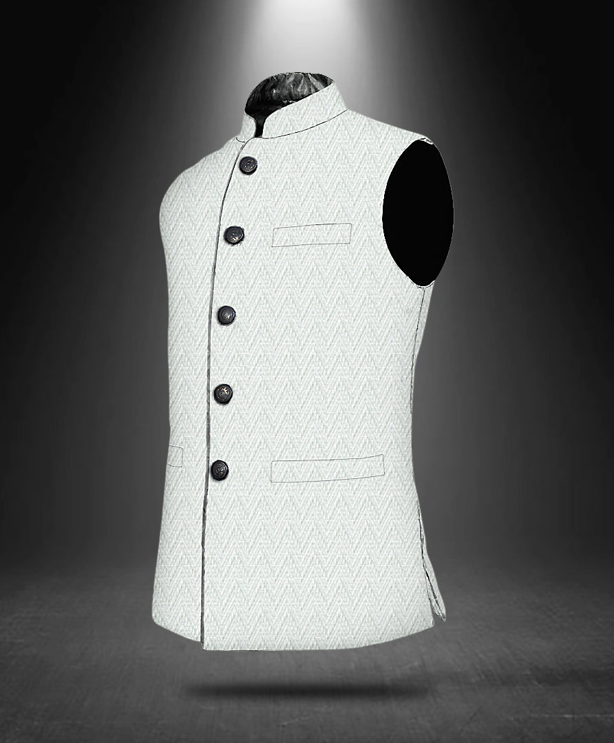 Copy of Copy of Geo Embroidered Cotton Nehru Jacket 2