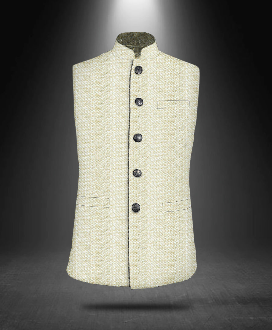 Copy of Geo Embroidered Cotton Nehru Jacket 3