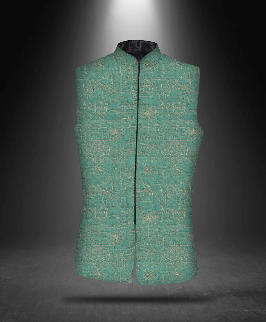 Patch work Nehru jacket