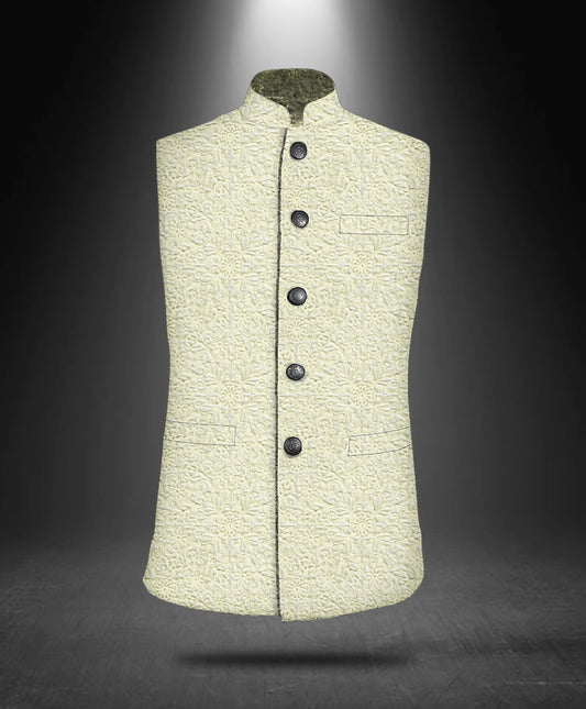 Copy of Geo Embroidered Cotton Nehru Jacket 4