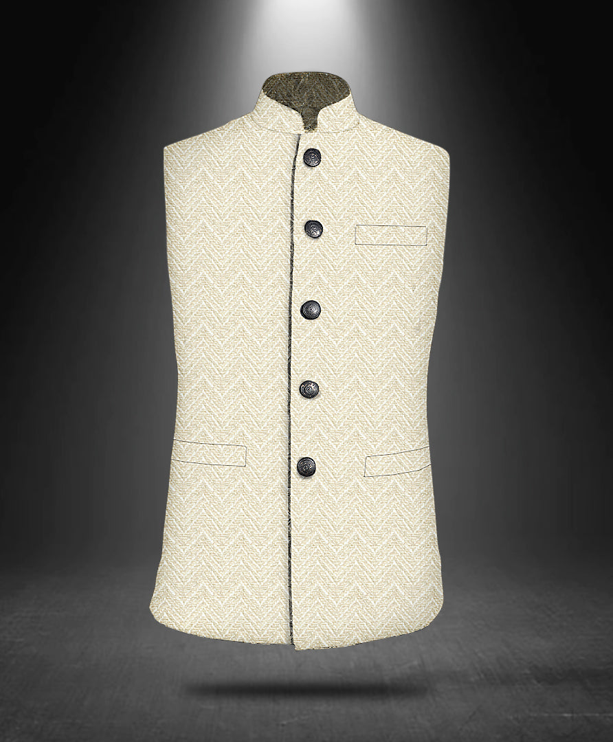 Copy of Geo Embroidered Cotton Nehru Jacket 5