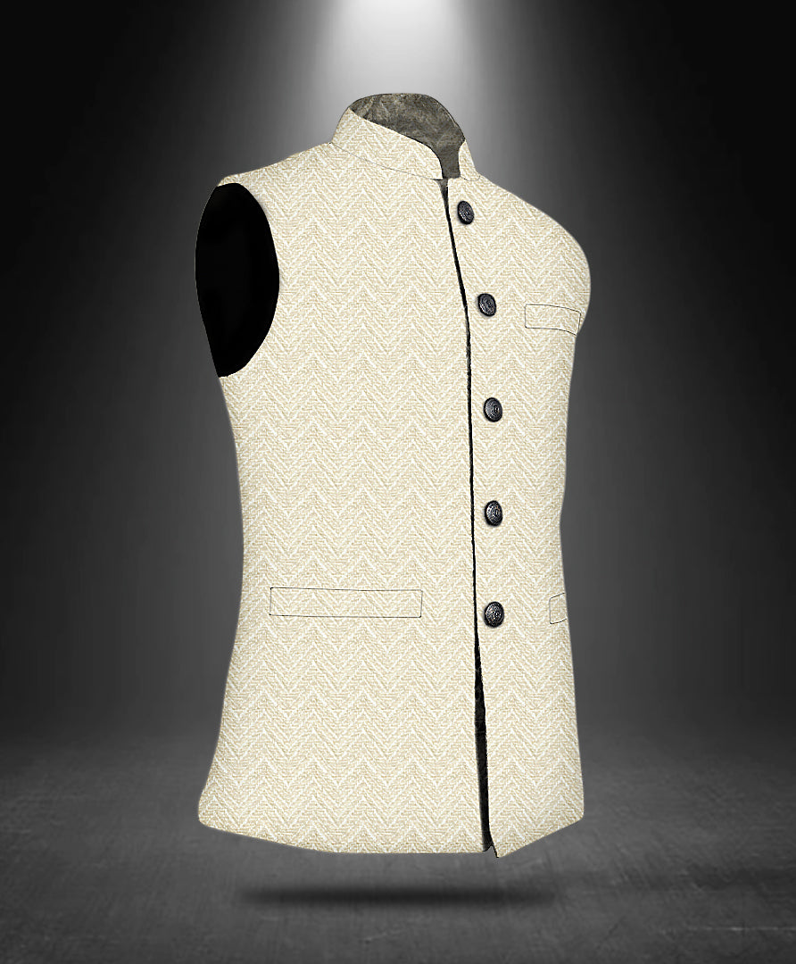 Copy of Geo Embroidered Cotton Nehru Jacket 5